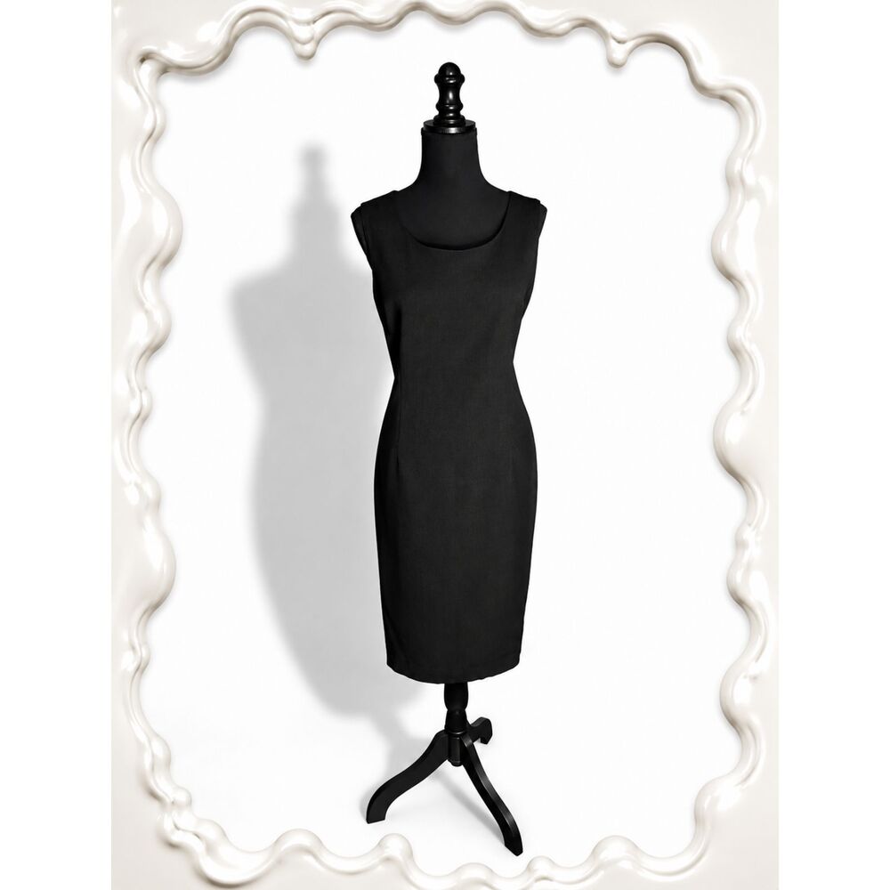 Danny & Nicole Black Sleeveless Midi Dress Womens Size 16 Career Classic